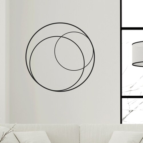 Modern Round Wall Decor Living Room Decor Large Metal Wall Etsy
