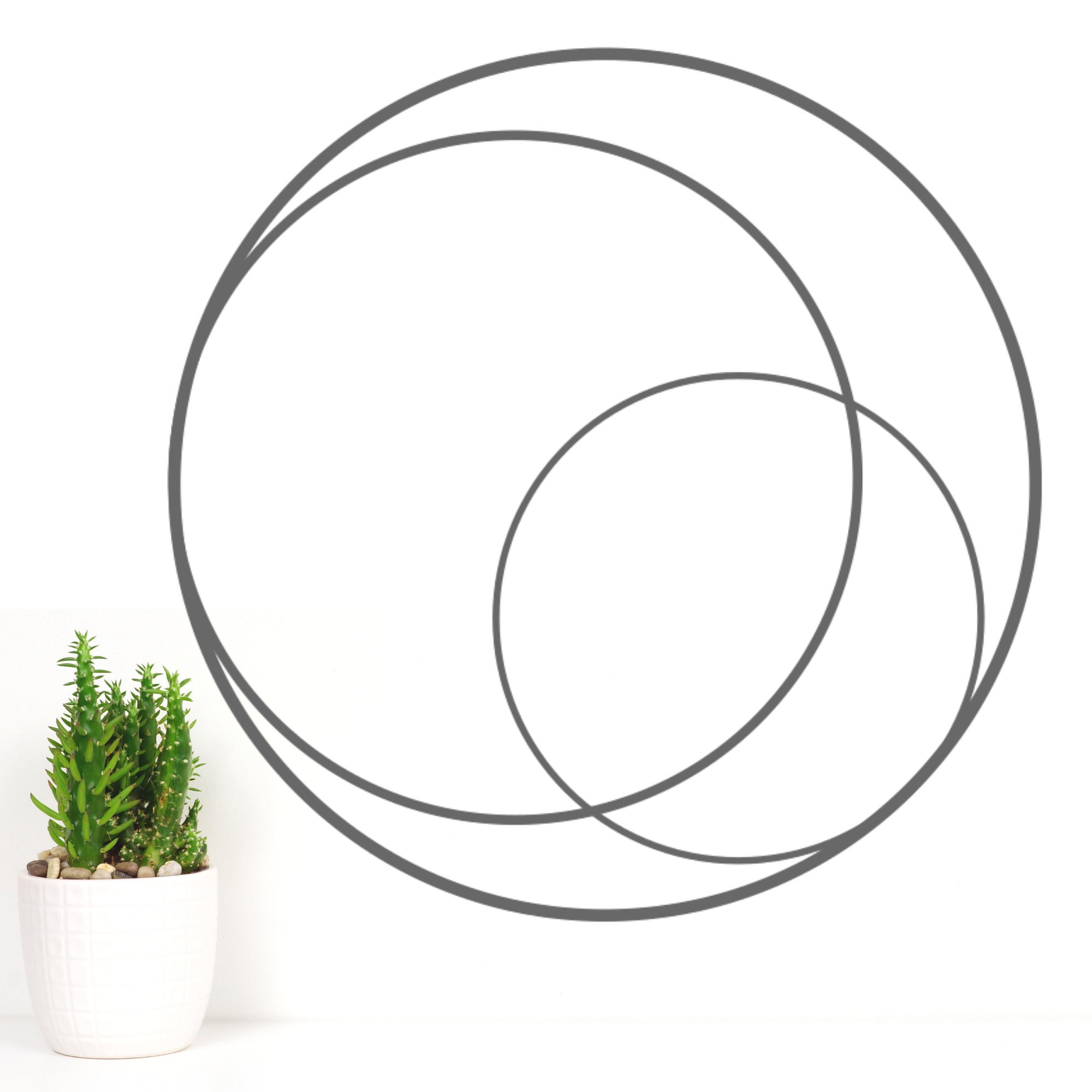 Modern Round Wall Decor Living Room Decor Large Metal Wall Etsy