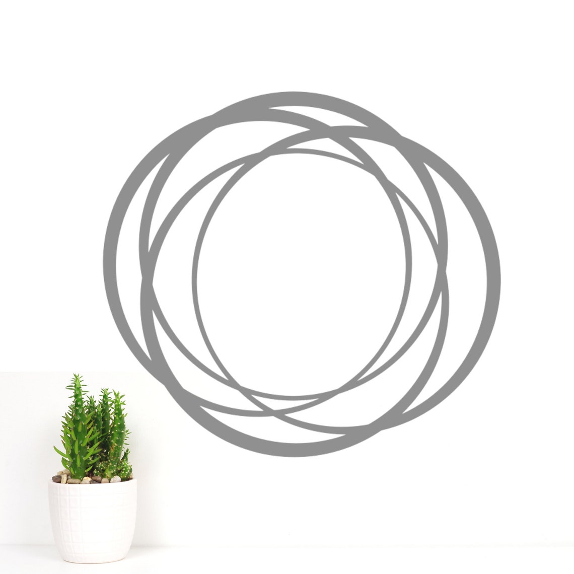 Metal Circle Wall Hanging Modern Round Decor Large Metal Etsy