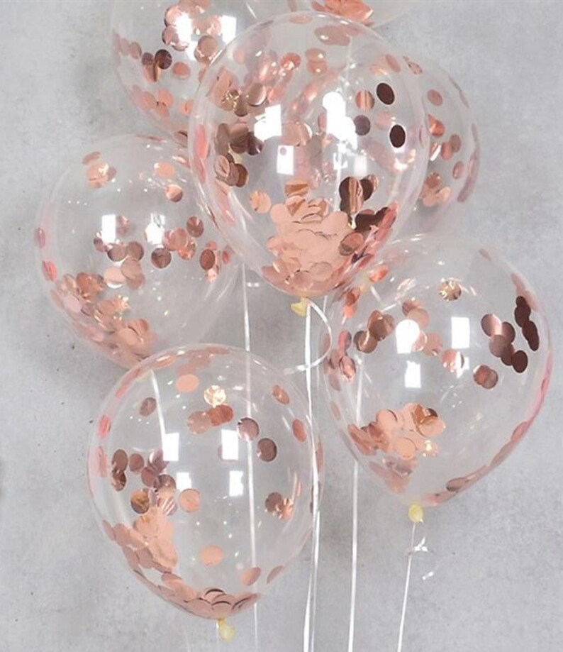 rose gold balloons baby shower
