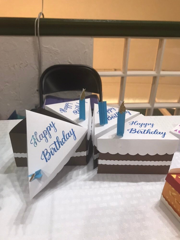 Happy Birthday Cake Box Etsy