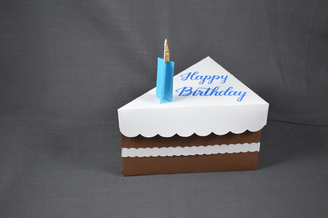 Happy Birthday Cake Box Etsy