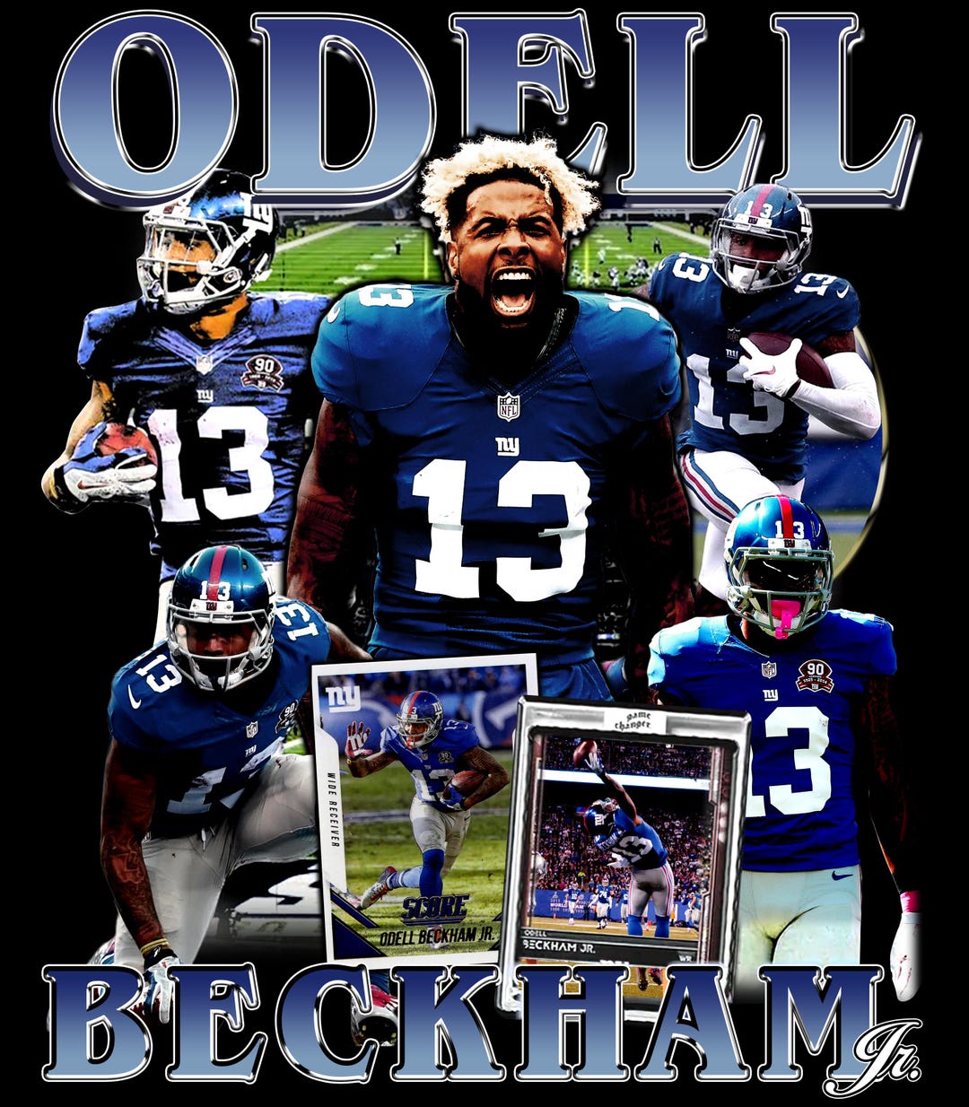 Odell Beckham Jr Football PNG Digital Download, High-resolution Sports ...