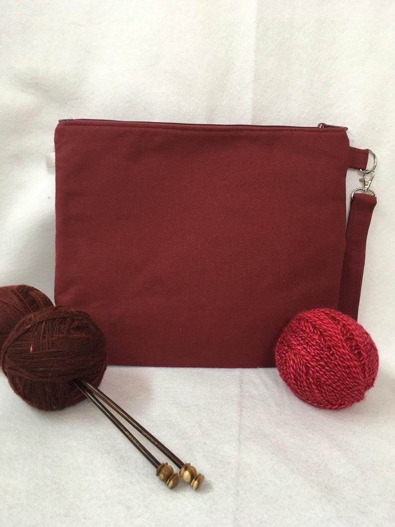 Perhaps this is the moment pieced front knitting project bag