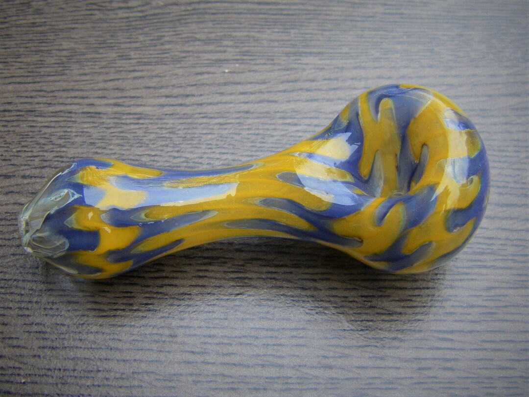 Rainbow Pipe 1 Glass Pipe Unique Chunky Colorful Smoking Bowl 