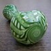 Small Forest Green Fumed Glass Peanut Pipe Chunky Colorful Smoking Bowl 