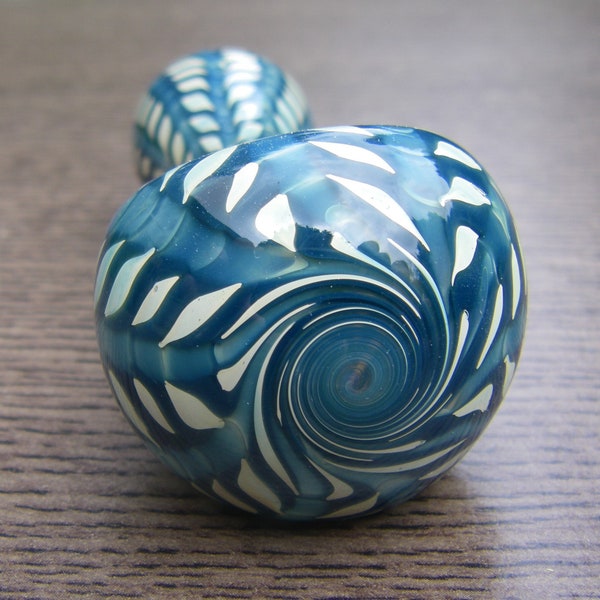 Small Peacock Blue Glass Pipe