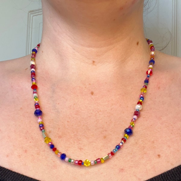 Beaded multicolor necklace | Rowena necklace