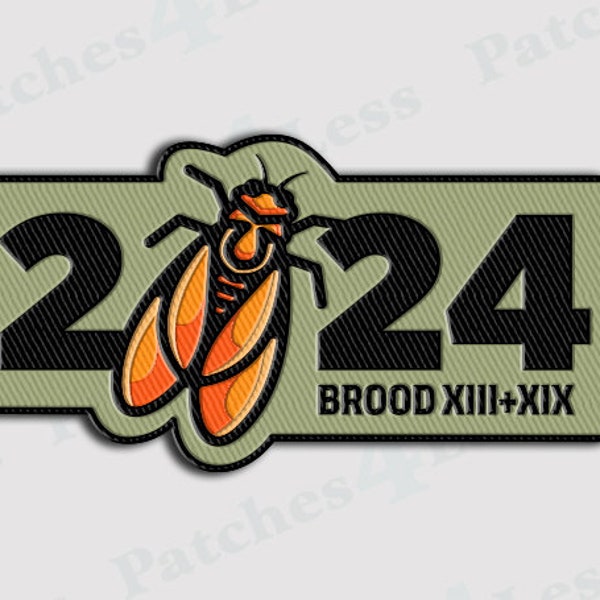 2024 Cicada Fun Patch / Badge - Girl Scouts, Scouts BSA - Double Swarm Brood XIII + XIX, Volume Discounts!