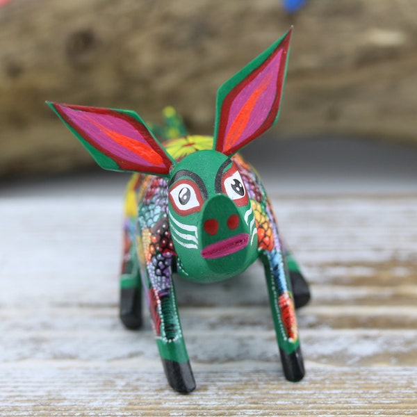 Pig "Alebrije" Hand Carved and Painted by Josefina & Oscar Carrillo