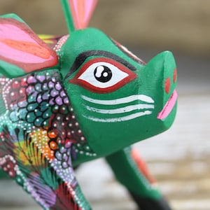 Pig &quot;Alebrije&quot; Hand Carved and Painted by Josefina & Oscar Carrillo