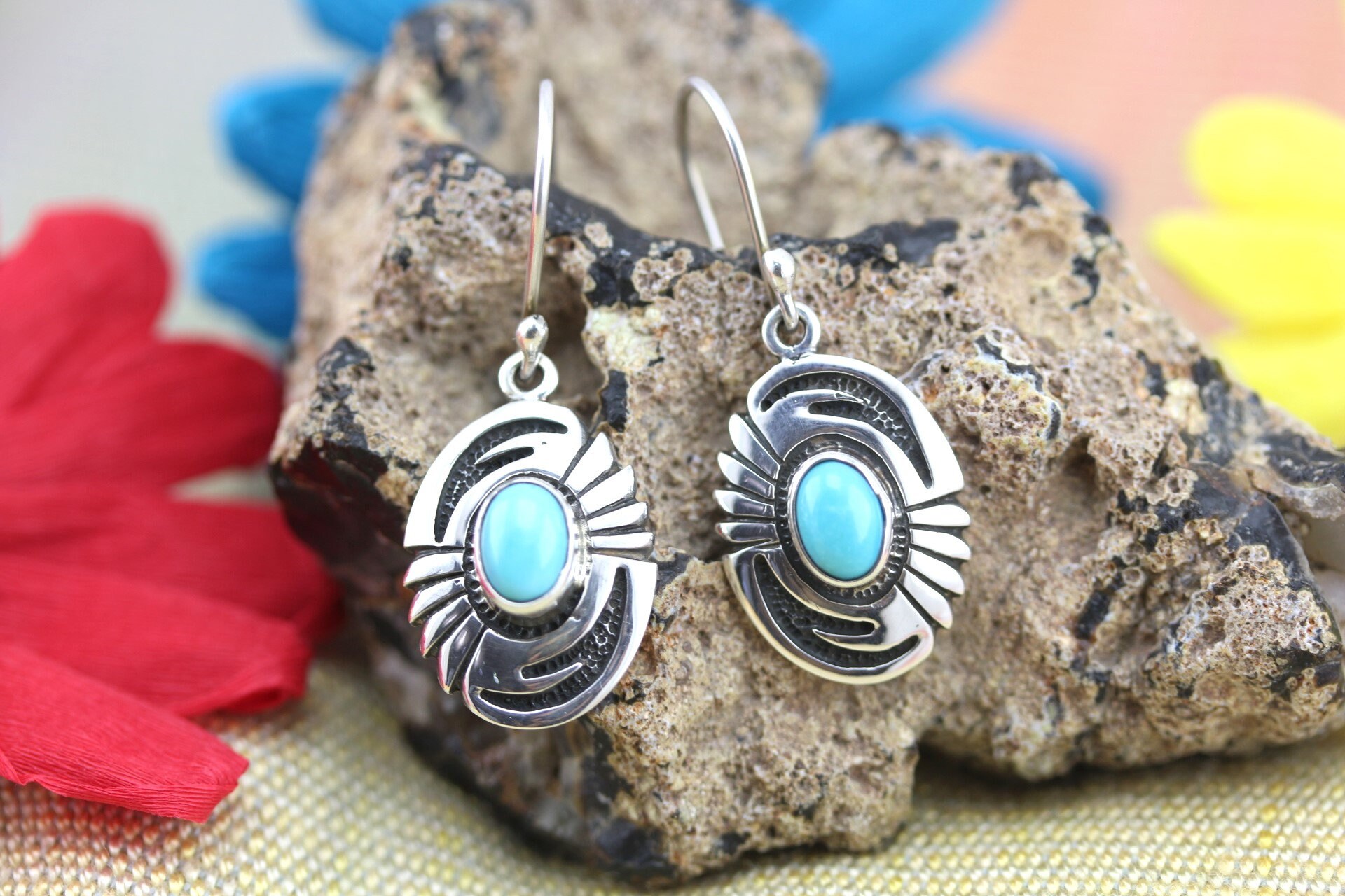 Ambrose Tsosie Vintage Native American Navajo 3 Stone Turquoise Sterling Silver Bracelet Ambrose Tsosie Vintage Native American Navajo 3 Stone Turquoise Sterling Silver Bracelet