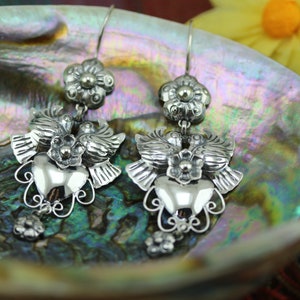 Handmade Lovebird Filigree Earrings by Award Winning Artist Carlos Ortega
