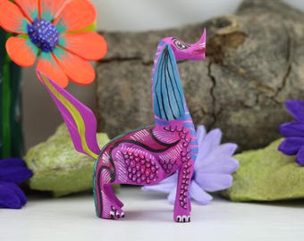 Dog "Alebrije" Hand Carved and Painted by Oscar Carillo