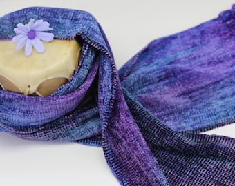 Fair Trade Handwoven Chenille Scarf - 8" x 68"