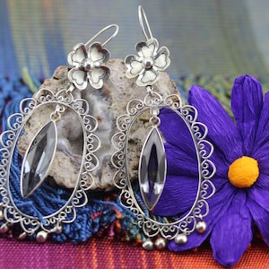 Handmade Gemstone Filigree Earrings by Award Winning Artist Carlos Ortega