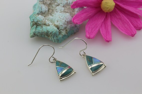Expressive Navajo Sterling Silver Dangle Earrings Native American Expressive Navajo Sterling Silver Dangle Earrings Native American