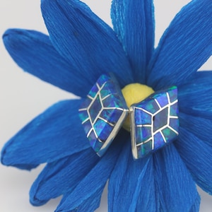Handmade Opal Earrings by Zuni Pueblo Artist Connie Epaloose