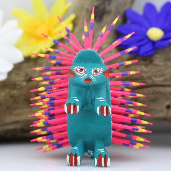 Porcupine "Alebrije" Hand Carved and Painted by Josefina & Oscar Carrillo