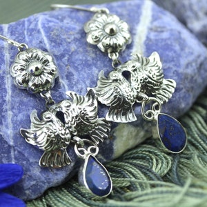 Handmade Lovebird Filigree Earrings by Award Winning Artist Carlos Ortega