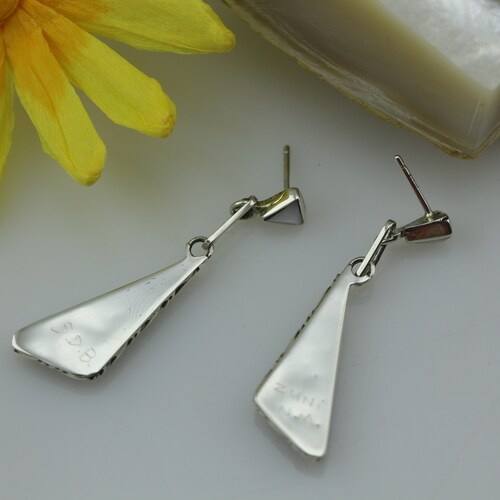 Multistone Handmade Earrings by Zuni Pueblo shops Artist