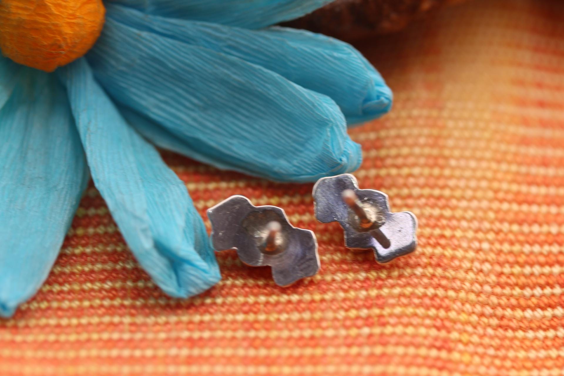 Native American Earrings Handmade by Zuni Pueblo Artist Fred