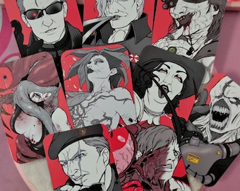 Resident Evil - Cartes photo | Jeu vidéo | Horreur | Zombies | Effrayant | Cartes