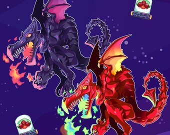Ridley Metroid Schlüsselanhänger: Doppelseitiger Space Pirate Anhänger