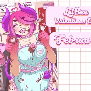 LilBee Valentines Art Print ~ Original Prints | Monster girl | Kawaii | Succubus | Valentines