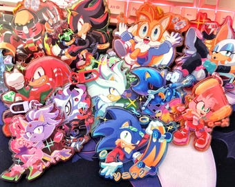 Sonic - Sonic The Hedgehog | Pelzig | Schlüsselanhänger | Anhänger | Japanisch inspiriert | Halb Transparent |
