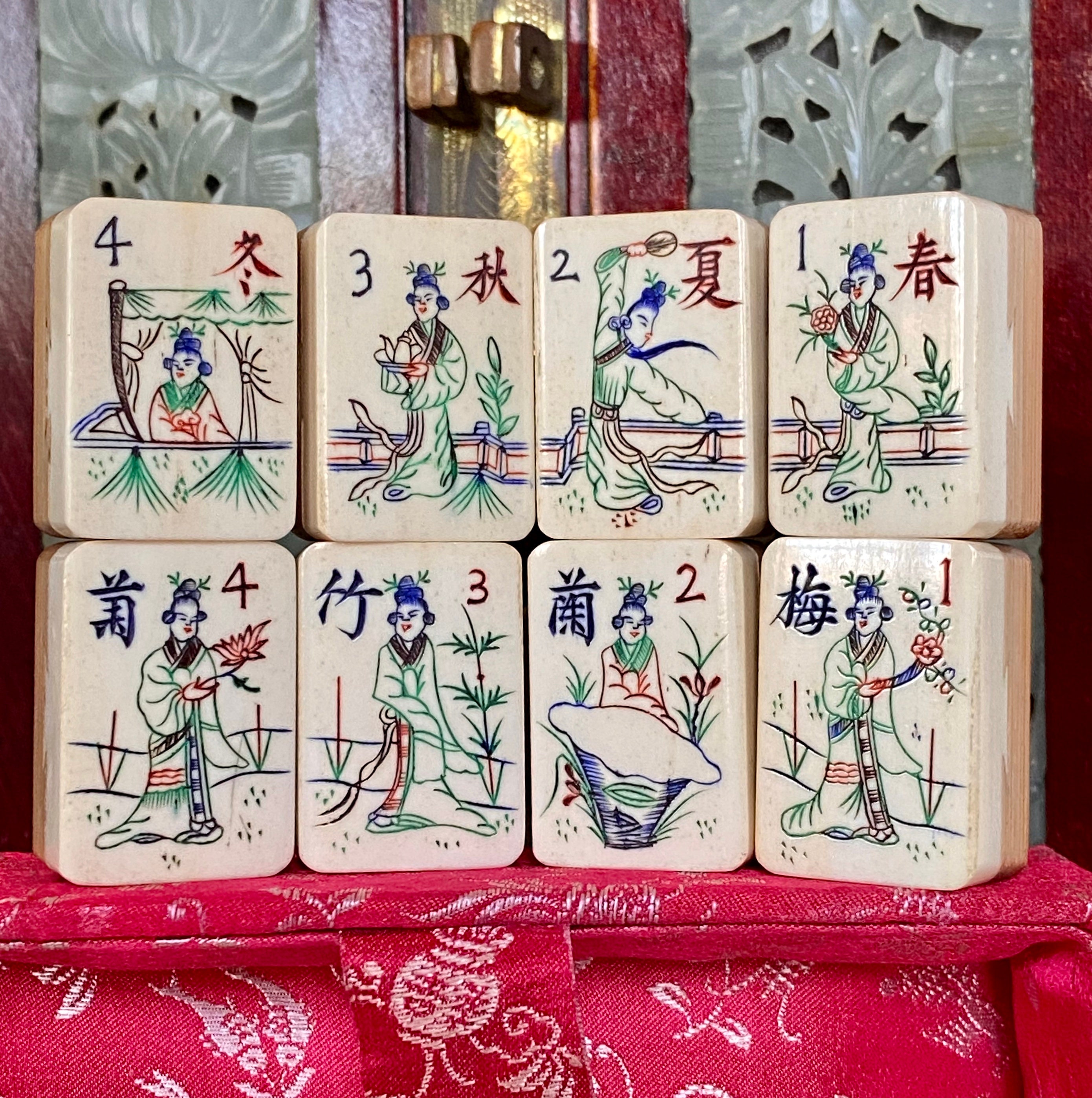 Hand Painted Jade Color Tile - MahJongg Maven & Games