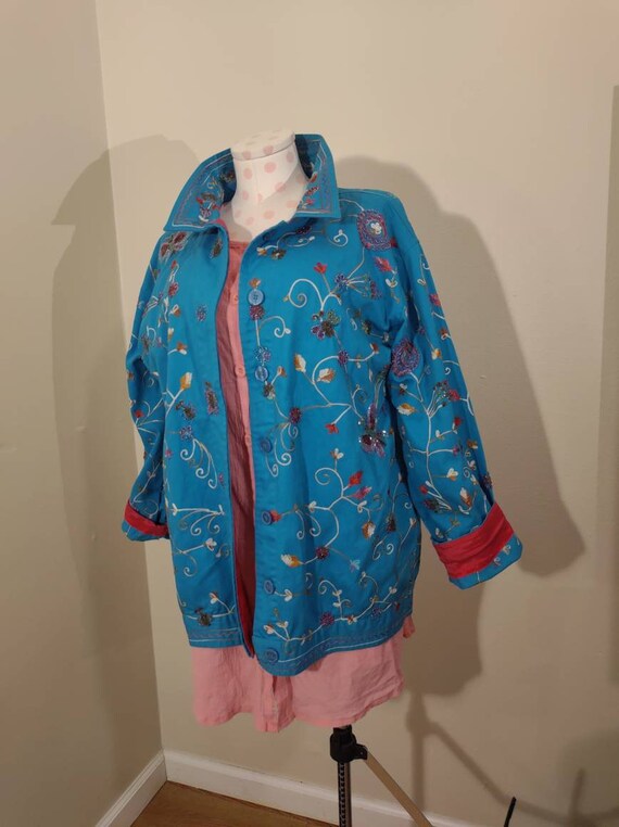 Vintage Quacker Factory embroidered jacket. Women's l… Gem