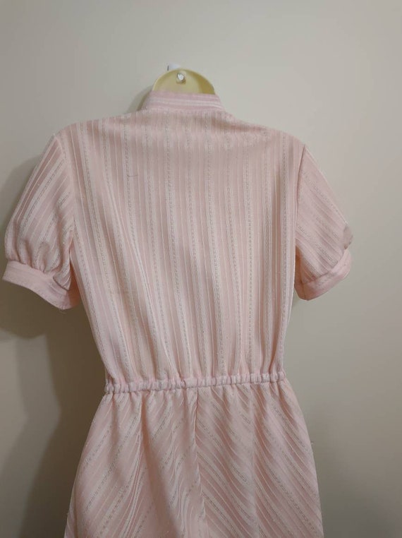 60s vintage short-sleeve  women's dress  baby pin… - image 3