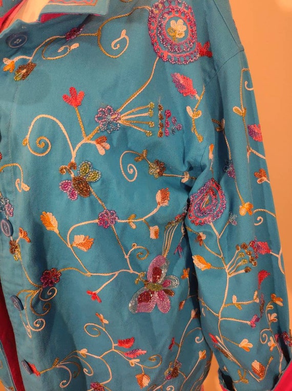 Vintage Quacker Factory embroidered jacket. Women's l… - Gem