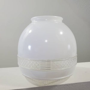 Mid-century milk glass light globe