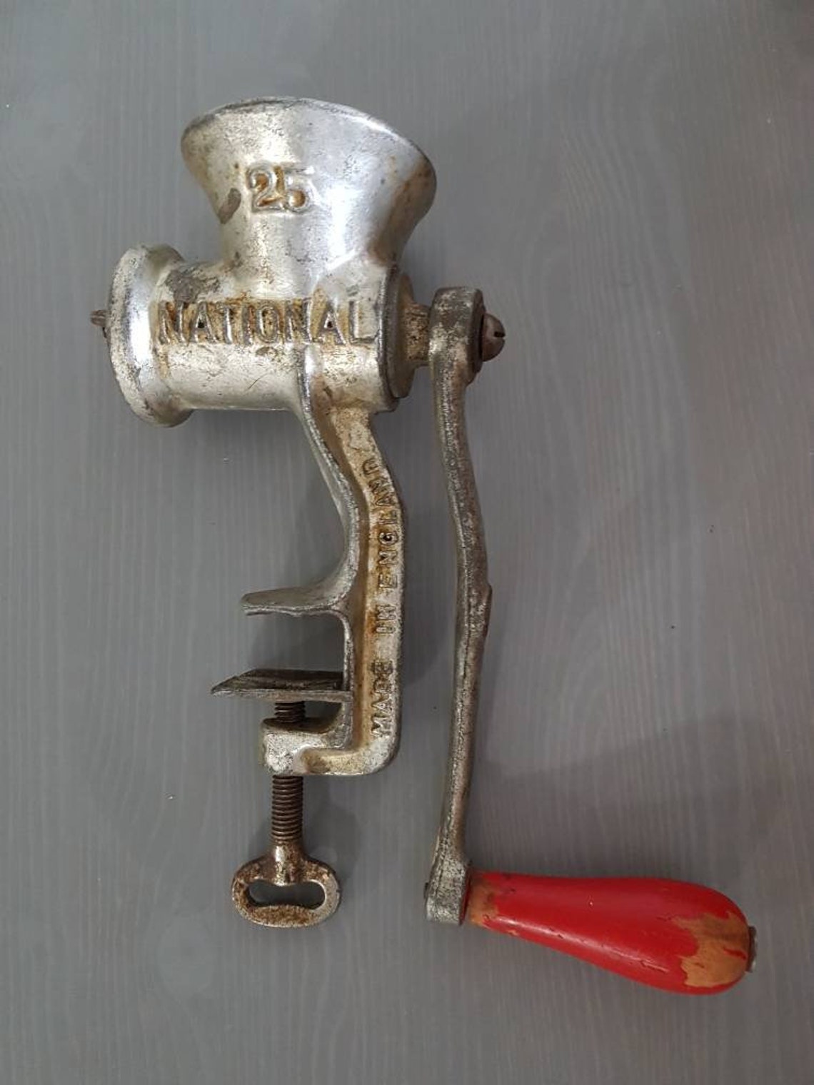 Vintage National Spong 25 Meat Grinder Etsy