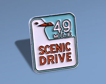 Cool San Francisco 49 Mile Scenic Drive Enamel Lapel Pin