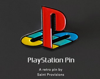 Pin's PlayStation - Pin's émaillé de jeu rétro - Nostalgie PS1 PS2 des années 90 - Cadeau pour joueur