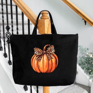 Halloween Pumpkin Tote Bag, Cute Pumpkin Tote Bag, Fall Pumpkin Tote Bag, Funny Halloween Gift Bag, Pumpkin Tote Bag, Halloween Tote Bag