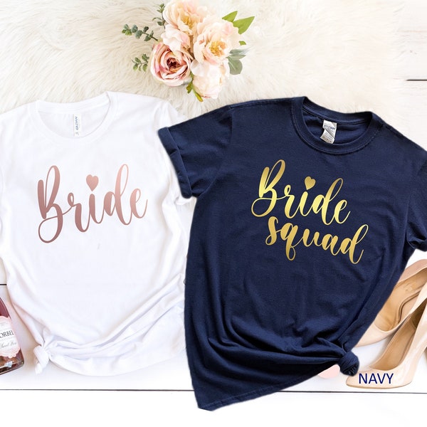 Bride Squad Shirts, Bachelorette Party Shirts, Bridesmaid T-Shirts, Bridesmaid Proposal Gift, Squad Goals, Bridesmaid Tee, Bride Squad