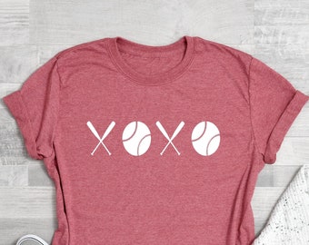 XOXO Baseball Shirt, Cute Baseball Shirts, Baseball Fan Shirt, Baseball Tees, Baseball Shirts, Mom Baseball Shirts, Sports T-Shirt, Mom Tees