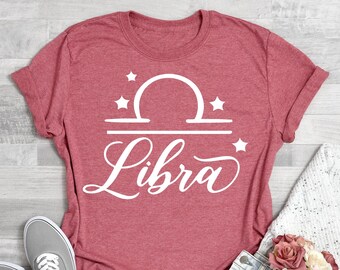 Libra Shirt, Libra Zodiac, Libra Gifts, Libra Astrology, Zodiac Gifts, Zodiac Art, Gift for Libra, Libra Unisex Tee, Libra Girl