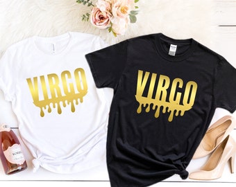 Virgo Zodiac Shirt for Women Birthday Gift, Virgo V-neck T Shirt, Virgo TShirt for Her, Virgo Astrology Shirt, Birthday Gift for Virgo Women