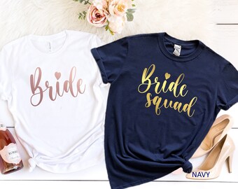 Bride Squad Shirts, Bachelorette Party Shirts, Bridesmaid T-Shirts, Bridesmaid Proposal Gift, Squad Goals, Bridesmaid Tee, Bride Squad