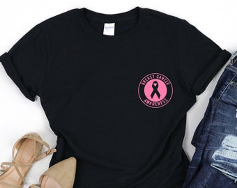 Breast Cancer Shirt, Pink Ribbon Shirt, Ribbon Awareness Shirt, Breast Cancer Awareness Shirt, Motivational Shirt, Cancer Awareness Shirt