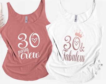 30th Birthday Gift for Women, 30th Fabulous Shirt, 30th Birthday Gift, 30th Birthday Tank for Women, 30th Birthday Tank Top, 30th Gift Shirt
