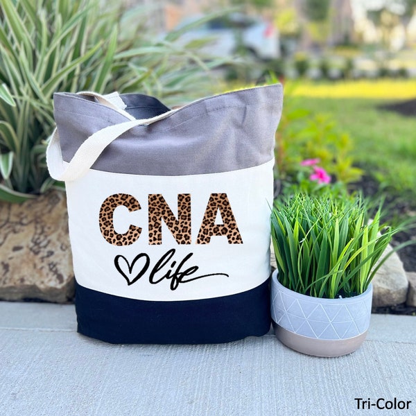 CNA Life Canvas Bag, Nurse Tote Bag Gift, Nursing Life Assistant Tote Bag, Gift Bag RN,  Gift for Nursing Student, CNA Gifts for Women