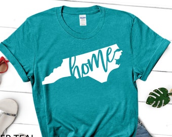North Carolina Home Shirt , North Carolina State Map , Shirt State Pride ,North Carolina State T-shirt , Graphic Tee , Old North State Tee