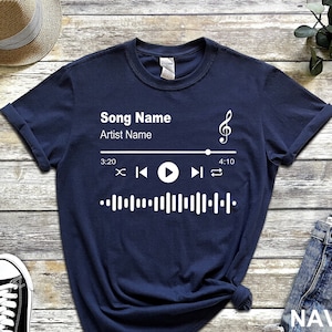 Custom Music Tee, Custom Song name and Artist Name Shirt, Favorite Song Gift, Favorite Artist Shirt, Couples Love Song Shirt, Gift for Women