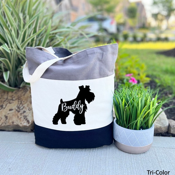 Customized Schnauzer Tote Bag, Gift for Schnauzer Owner, Schnauzer Gift, Birthday Gift ideas, Tote Bag Gift, Gift for Mom, Schnauzer Lovers
